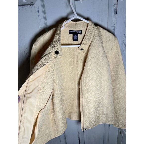 Norton McNaughton Petites Womens Pale Yellow Lightweight Quilted Jacket Coat 12P - Picture 2 of 8